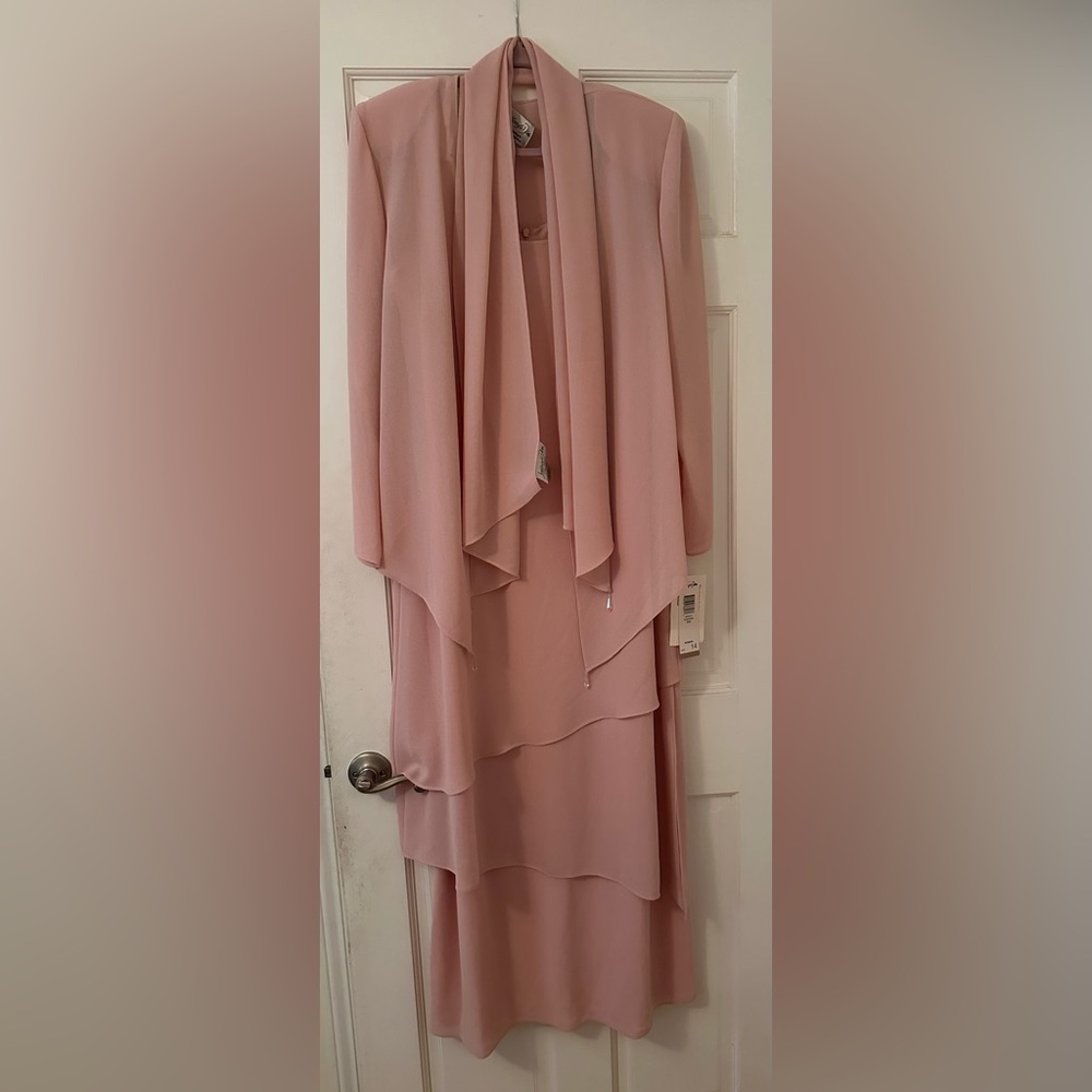 Jeffrey & Dara Elegant Pink Layered Dress